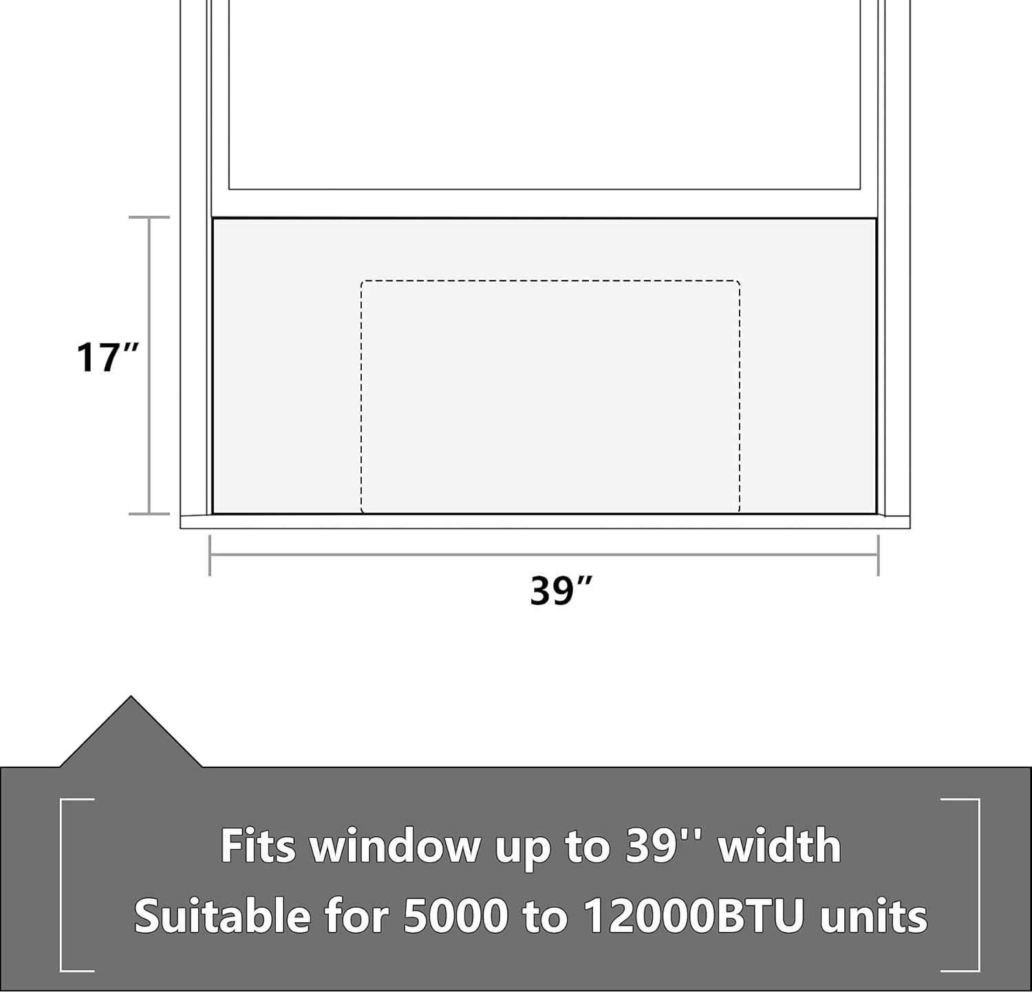 BJADE&rsquo;S Window Air Conditioner Side Insulated Foam Panel, One-piece Full Surr…