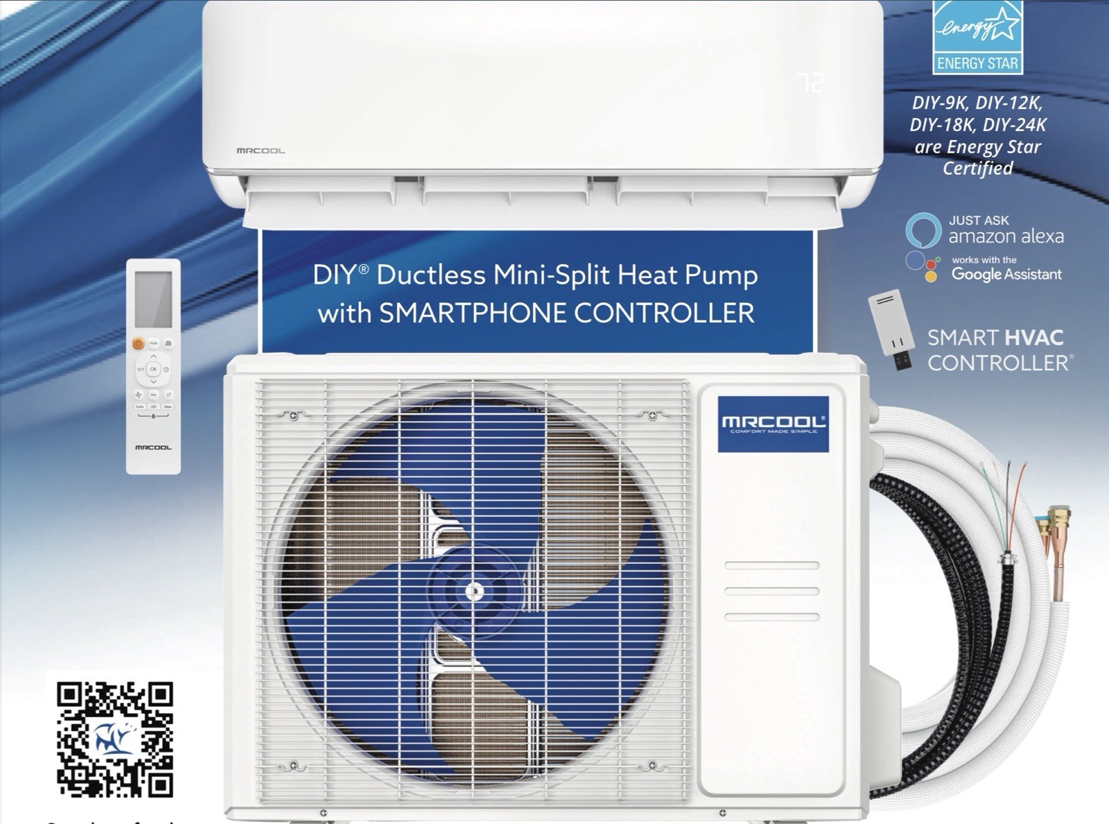 MRCOOL DIY 9,000 BTU Mini Split DIY-09-HP-WM-115D25-O