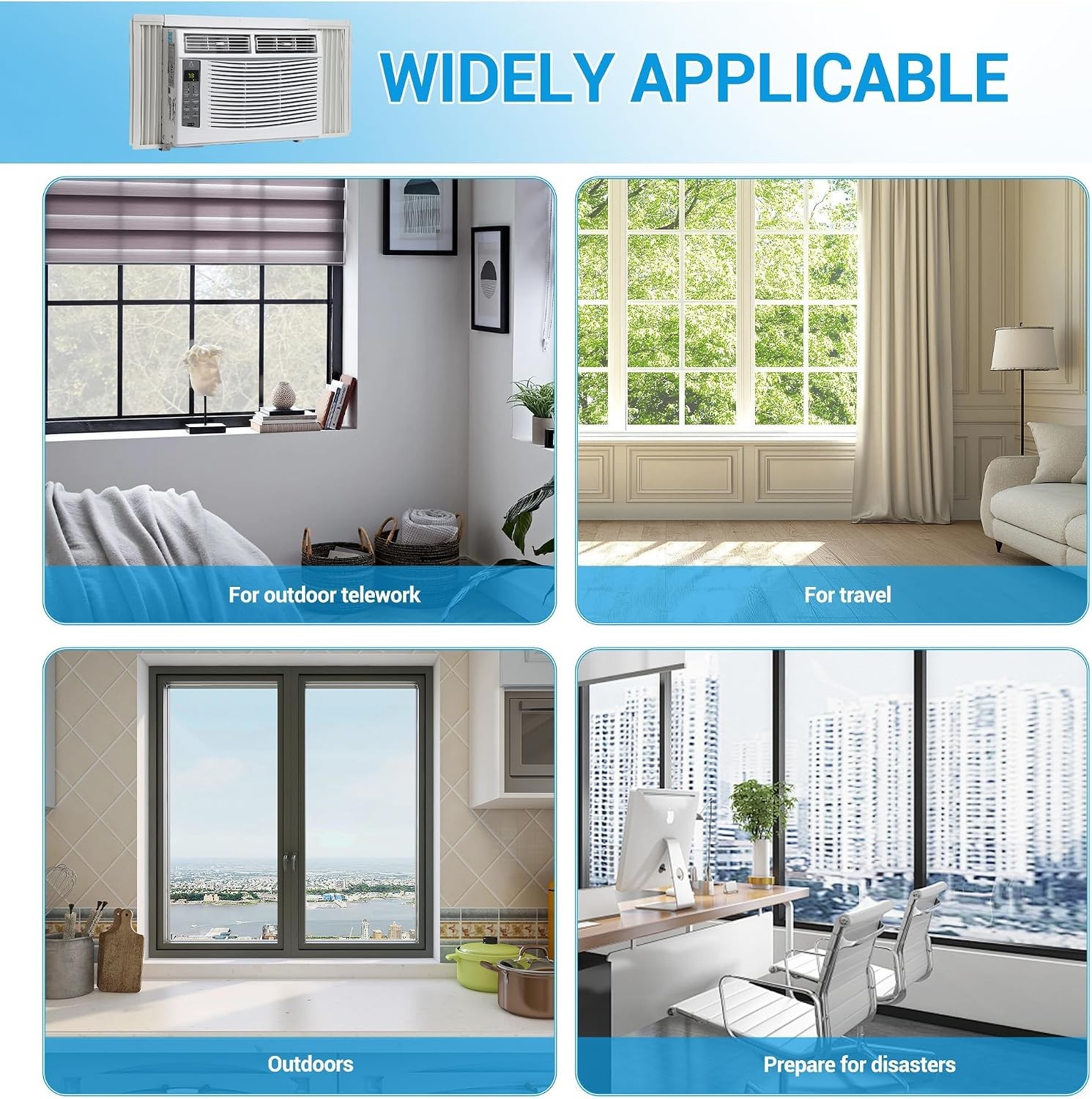 6000 BTU Window Air Conditioner Cools 250 Sq.Ft Window AC Unit with Remote 115V