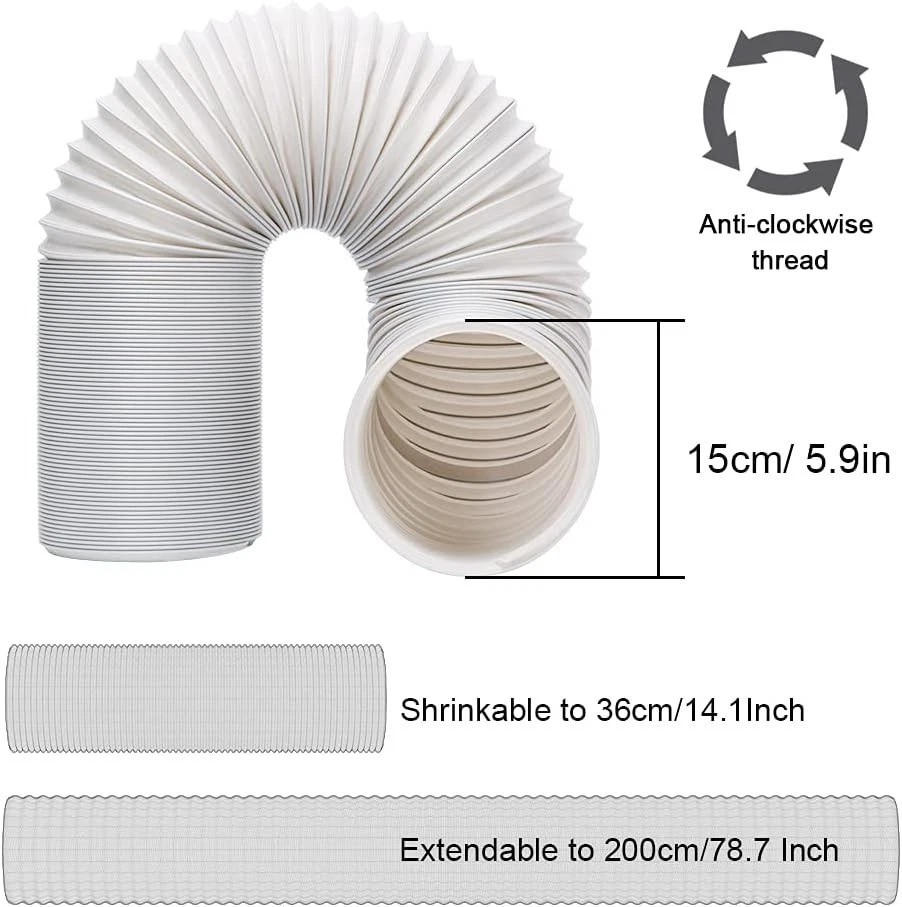 Slide Door AC Seal Kit | Exhaust Hose 79&Prime; | Universal Window