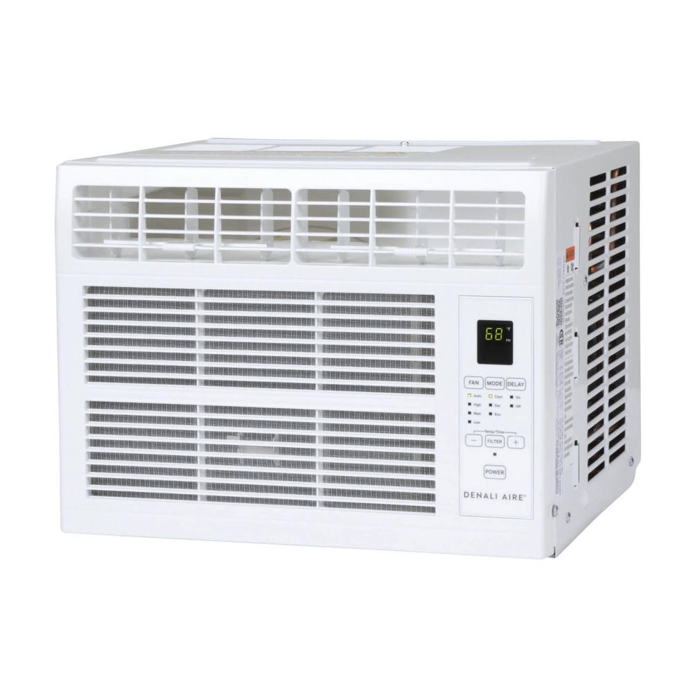 6000 BTU 115V Remote Window Air Conditioner 3 Fan Speed Auto Restart Function