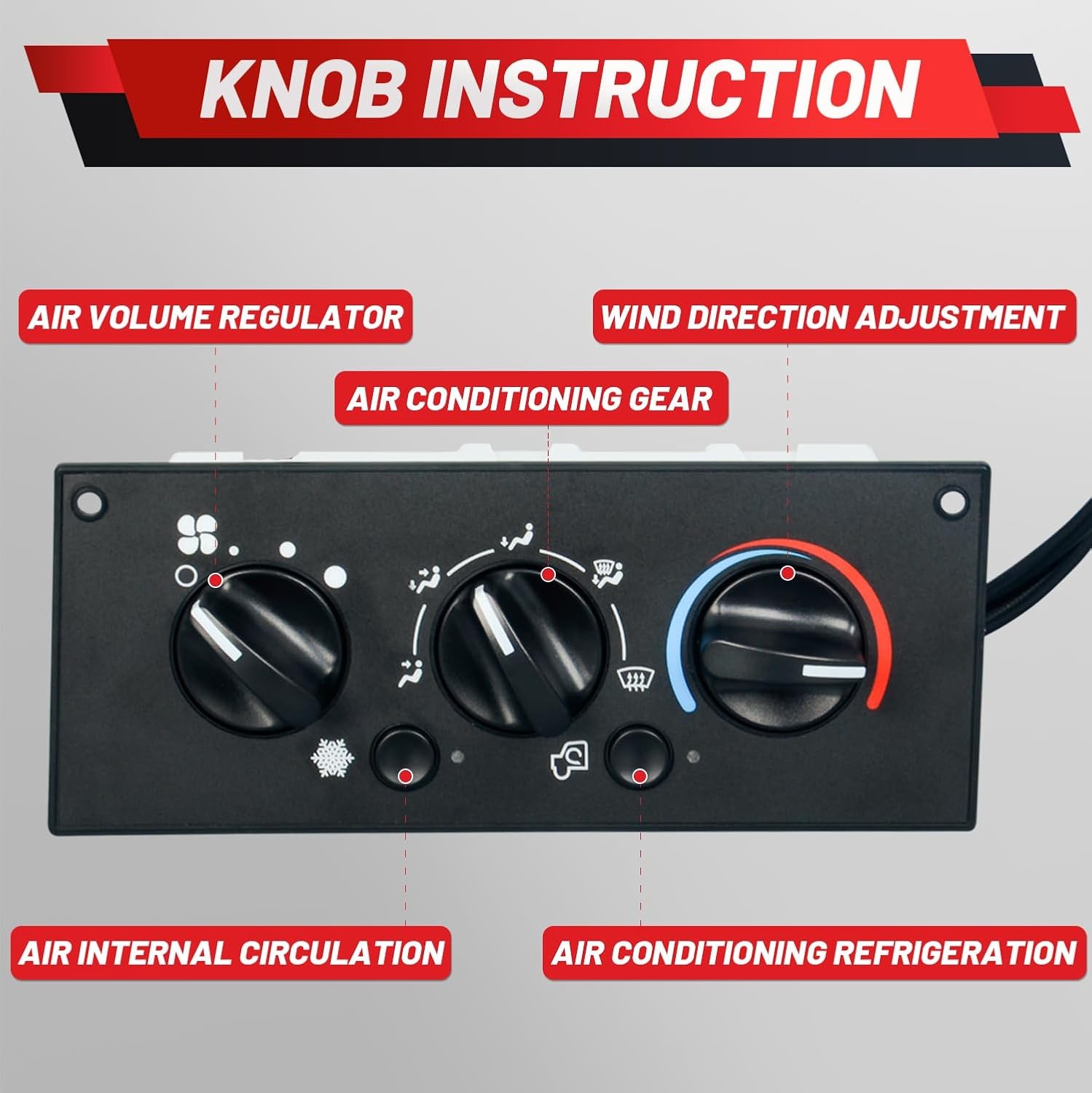 Upgraded Kenworth W900 T800 T60 AC Heater Climate Control Module Compatible
