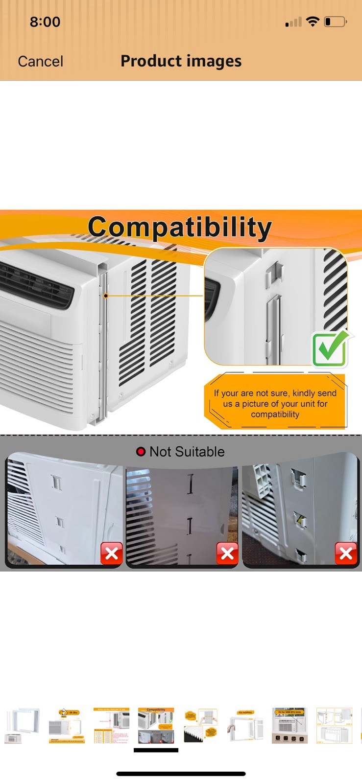 Window Air Conditioner Side Panel And Frame Set Fits 5000 BTU ( NWOB)