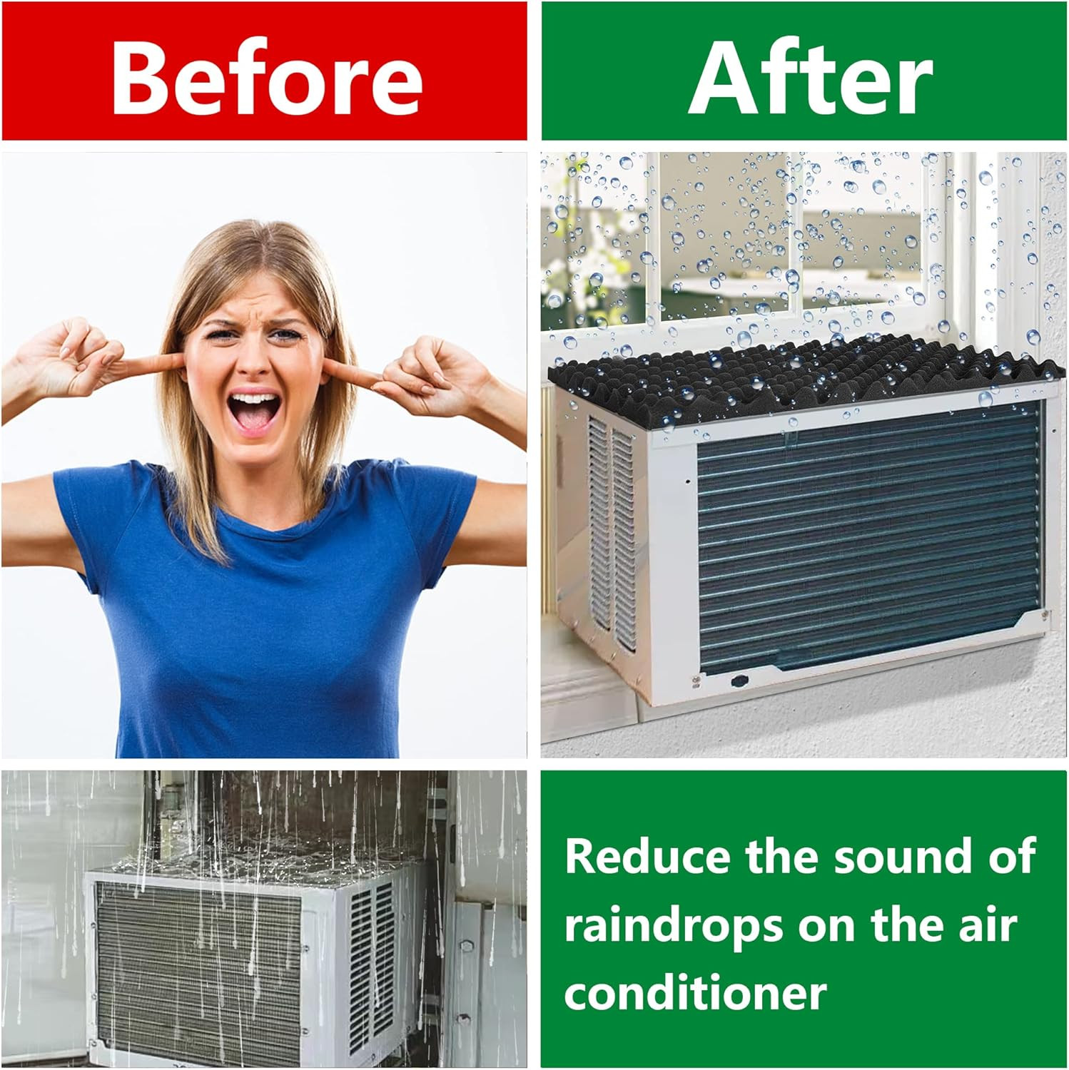 23.6&Prime;x16.9&Prime; Air Conditioner Drip Cushion, Window Removable Magnetic Cushion,Air