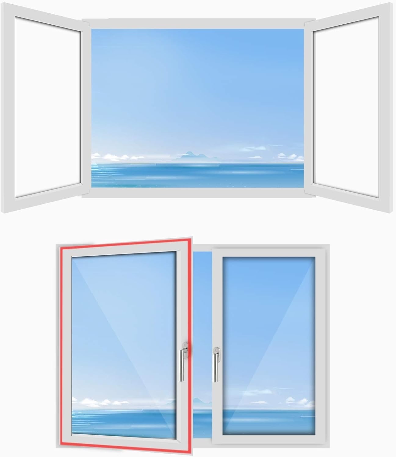 Efficient 157-Inch Window Seal for Portable AC – Keeps Hot Air Out, Saves Energy