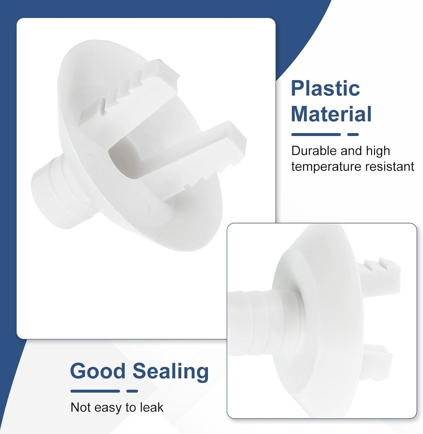 4Pcs Air Conditioner Drain Hose Connector Elbow Fitting with Rubber Rings