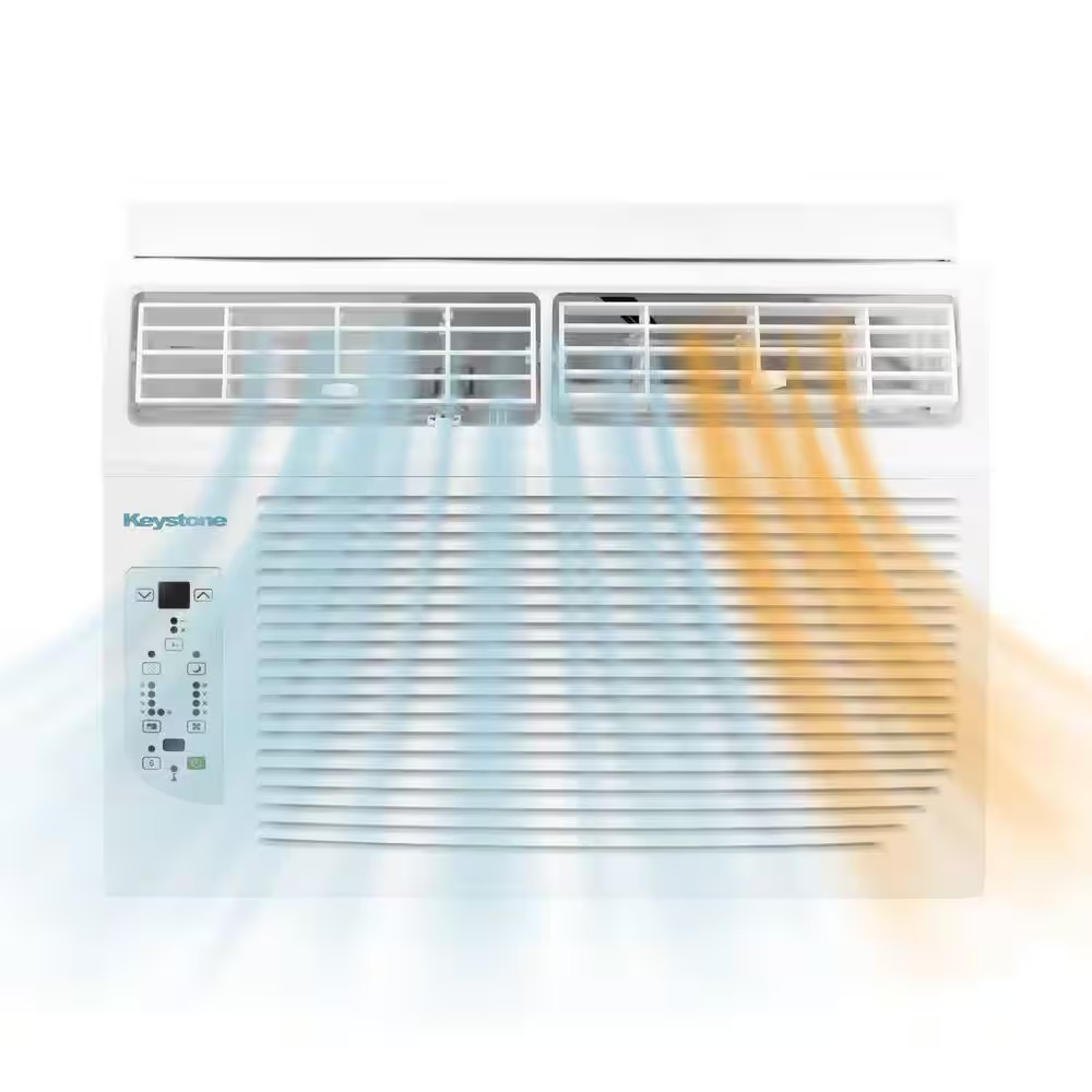 8,000 BTU (DOE) Window Air Conditioner with 3,500 BTU Supplemental Heat Capabili