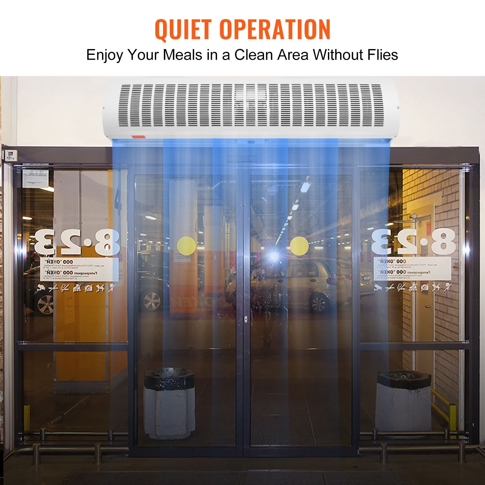 48in Commercial Air Curtain 1650CFM 2-Speed Indoor Door Fan