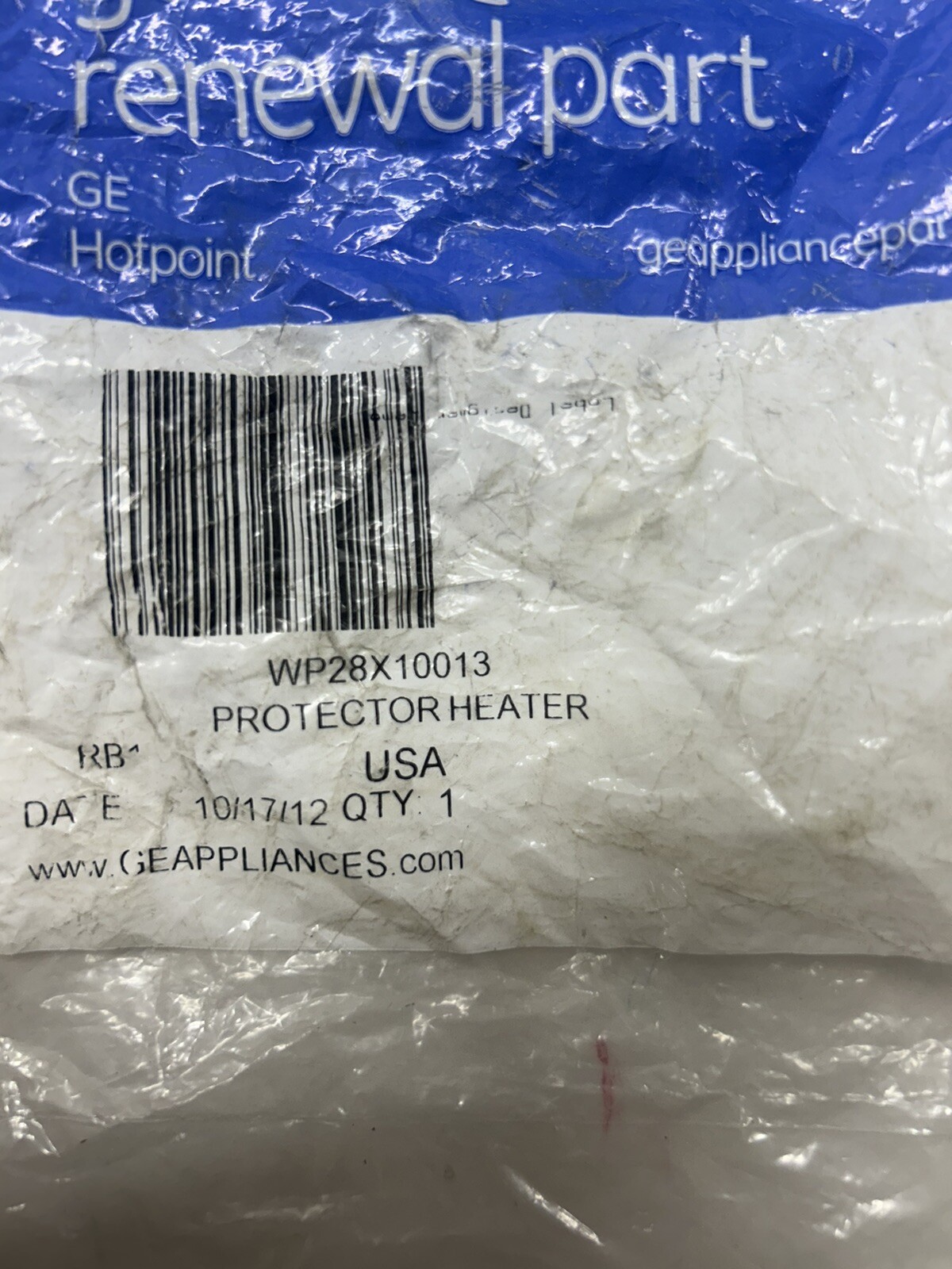 GE Air Conditioner Heater Protector WP28X10013