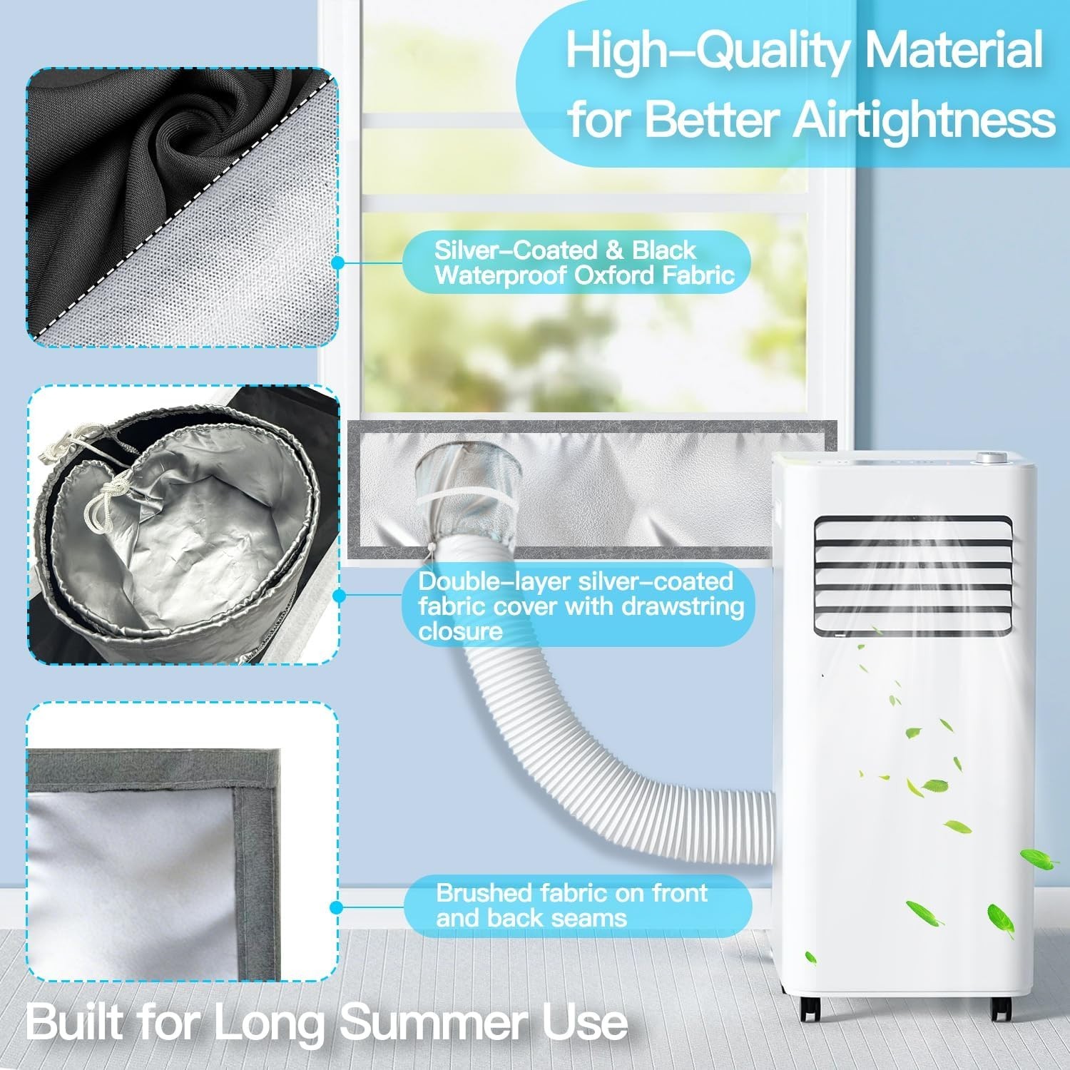 Adjustable 10 x 39 Inch Window Vent Kit | Stops Hot Air and Saves Energy