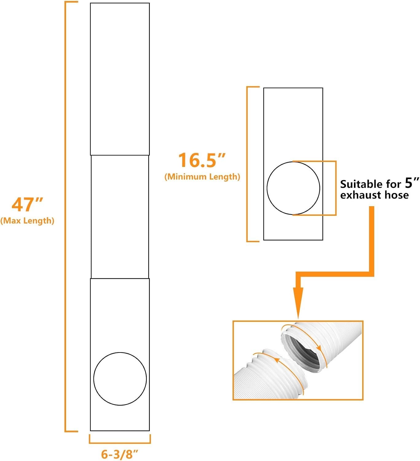 Portable Air Conditioner Window Seal Plates Kit, Vertical AC Window Unit, Adj…
