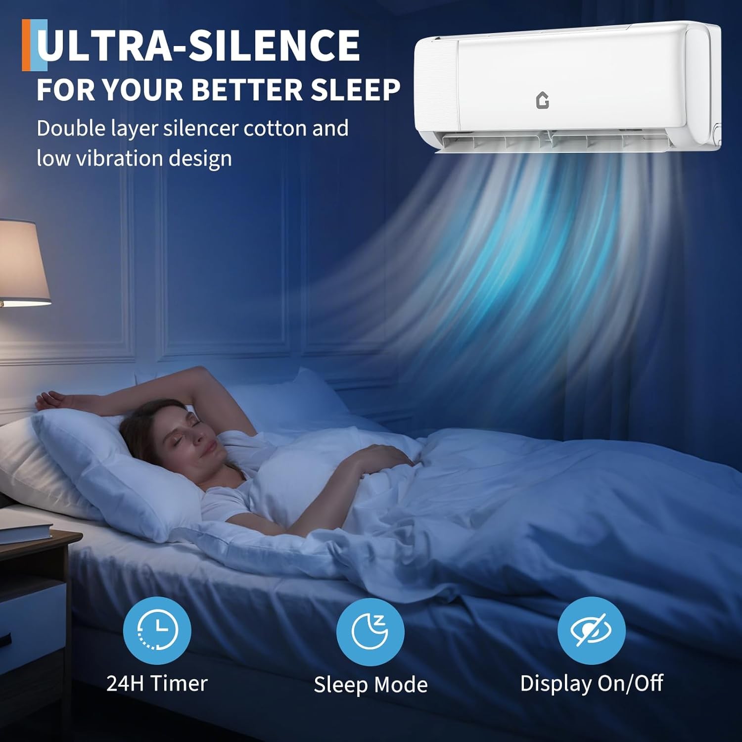 18000BTU 230V Mini Split Air Conditioner,SEER2 19 Inverter System,Remote Control