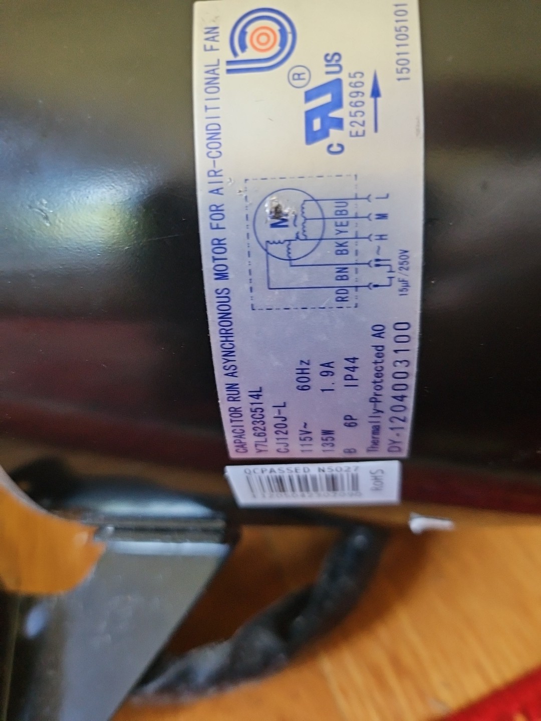 WJ94X10334 GENUINE OEM GE General Electric Room Air Conditioner Motor Fan -CW