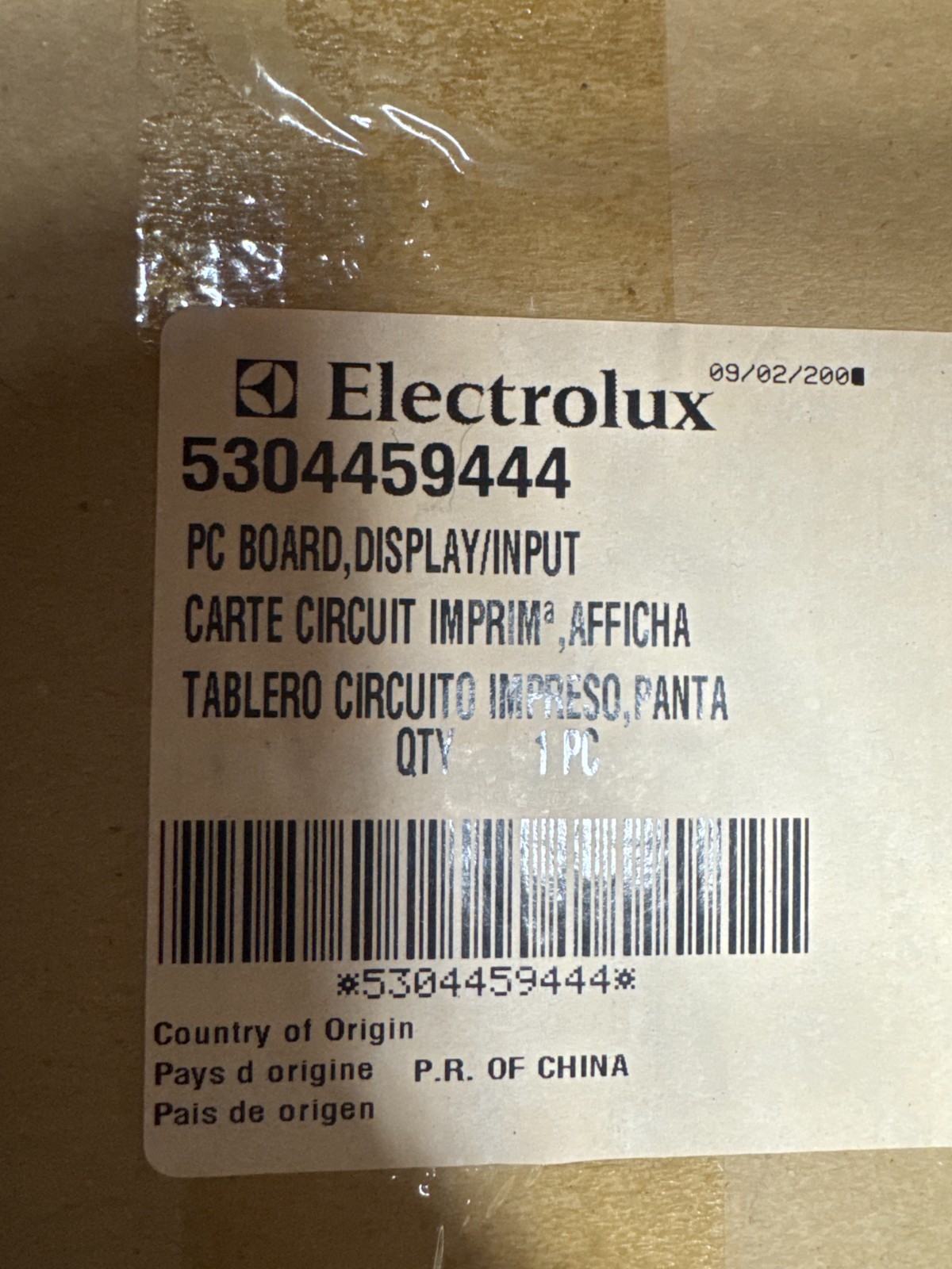 Genuine OEM Electrolux 5304459444 Air Conditioner Main Control Board