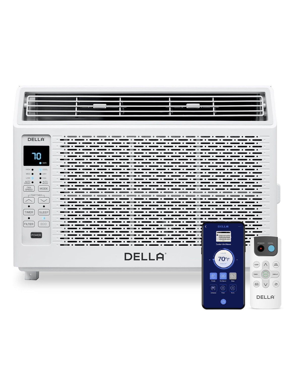 6000 BTU Energy Saving Window Air Conditioner, Cools Up to 250 Sq. Ft.