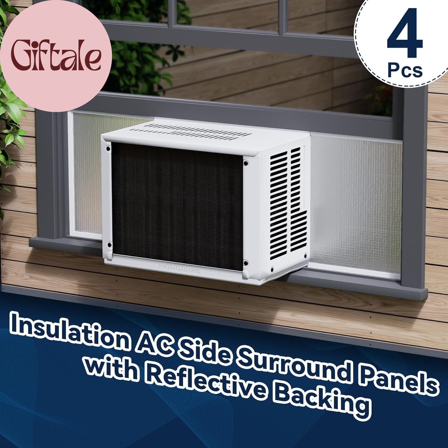 4 Pack Window Air Conditioner Side Panels,17&Prime; X 9&Prime; X 1&Prime; Insulated Foam Panels, I