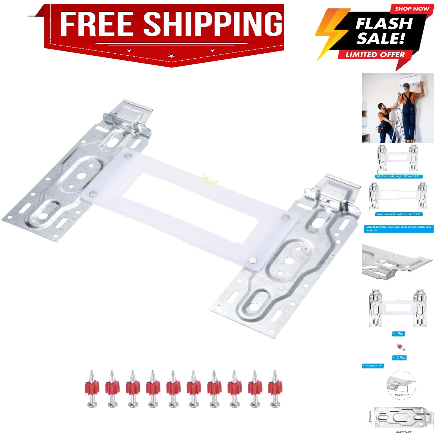 Air Conditioner Wall Mount Bracket, Indoor Internal Unit Universal Hanging Pl…