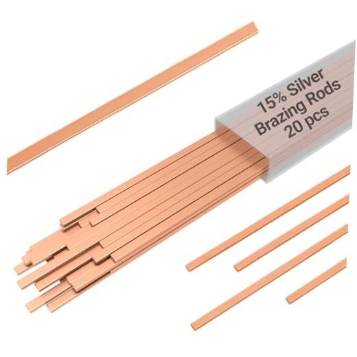 15% Silver Brazing Rods AWS BCuP-5 Sticks Silver Solder Phos Copper Brazing 20