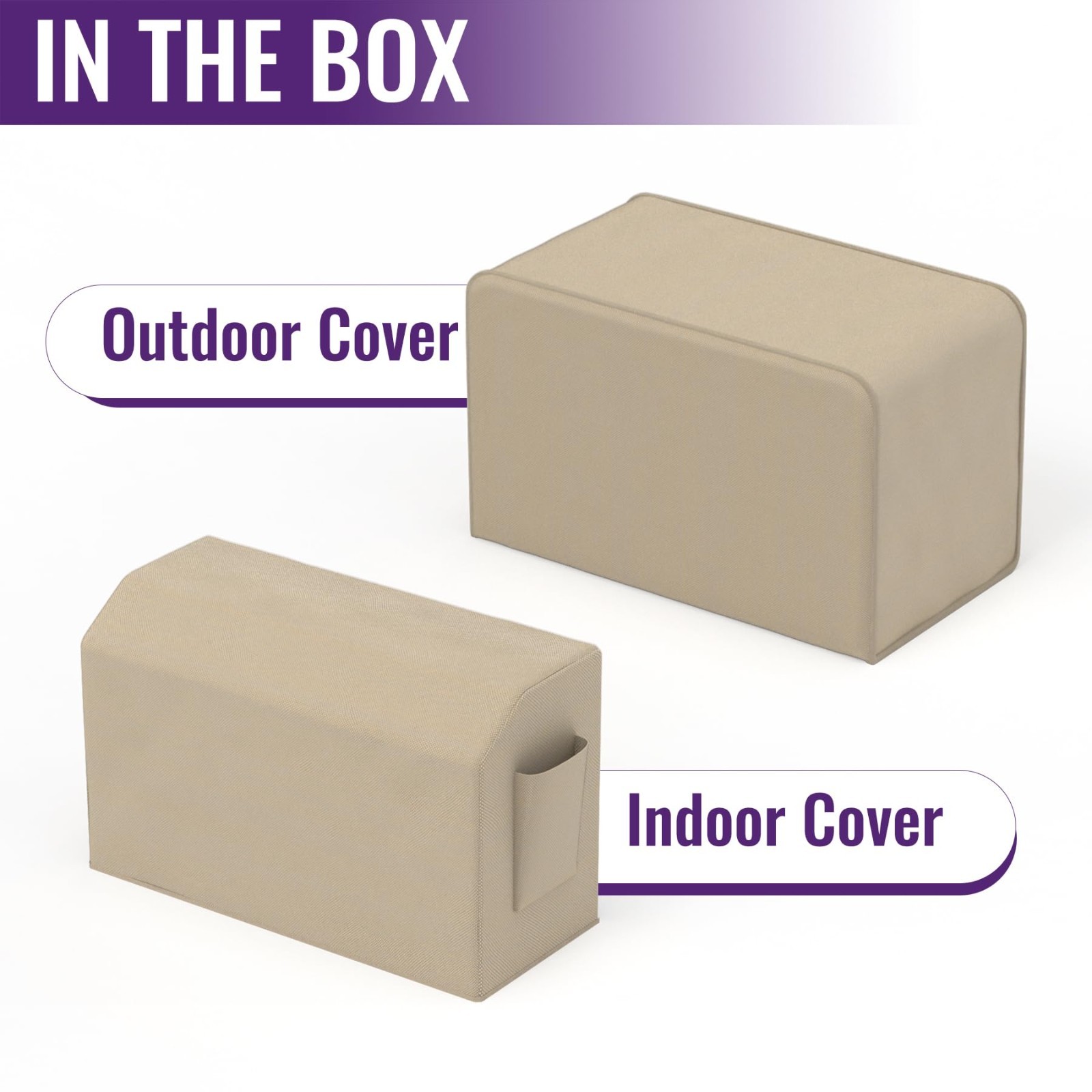 Indoor & Outdoor Air Conditioner Cover Kit for U-Shaped AC Units, Fits 8000-1200