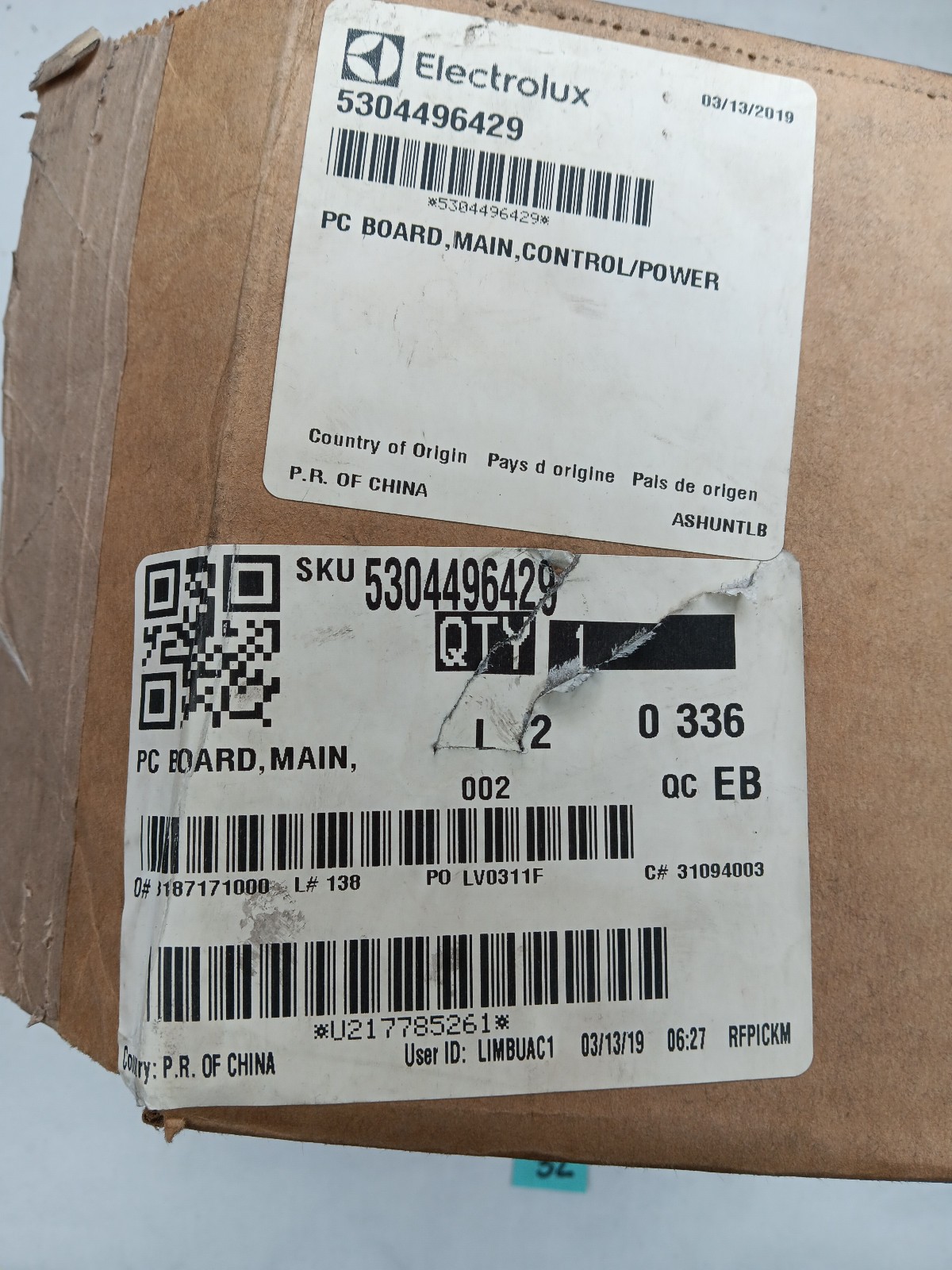 Electrolux Air Conditioner PC Control Board 5304496429 New-Old Stock