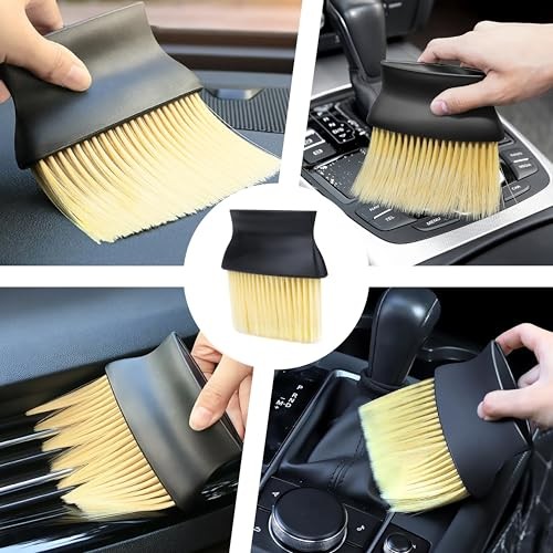 Car Interior Brush, Automotive Interior Dusting Brush, Car Interior Yellow
