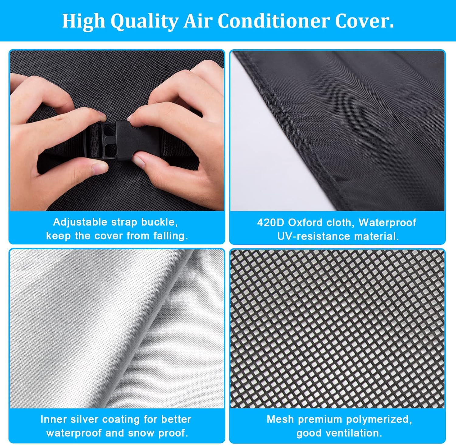 Newest Design Mesh Window Air Conditioner Cover Outdoor, Support Window AC Unit