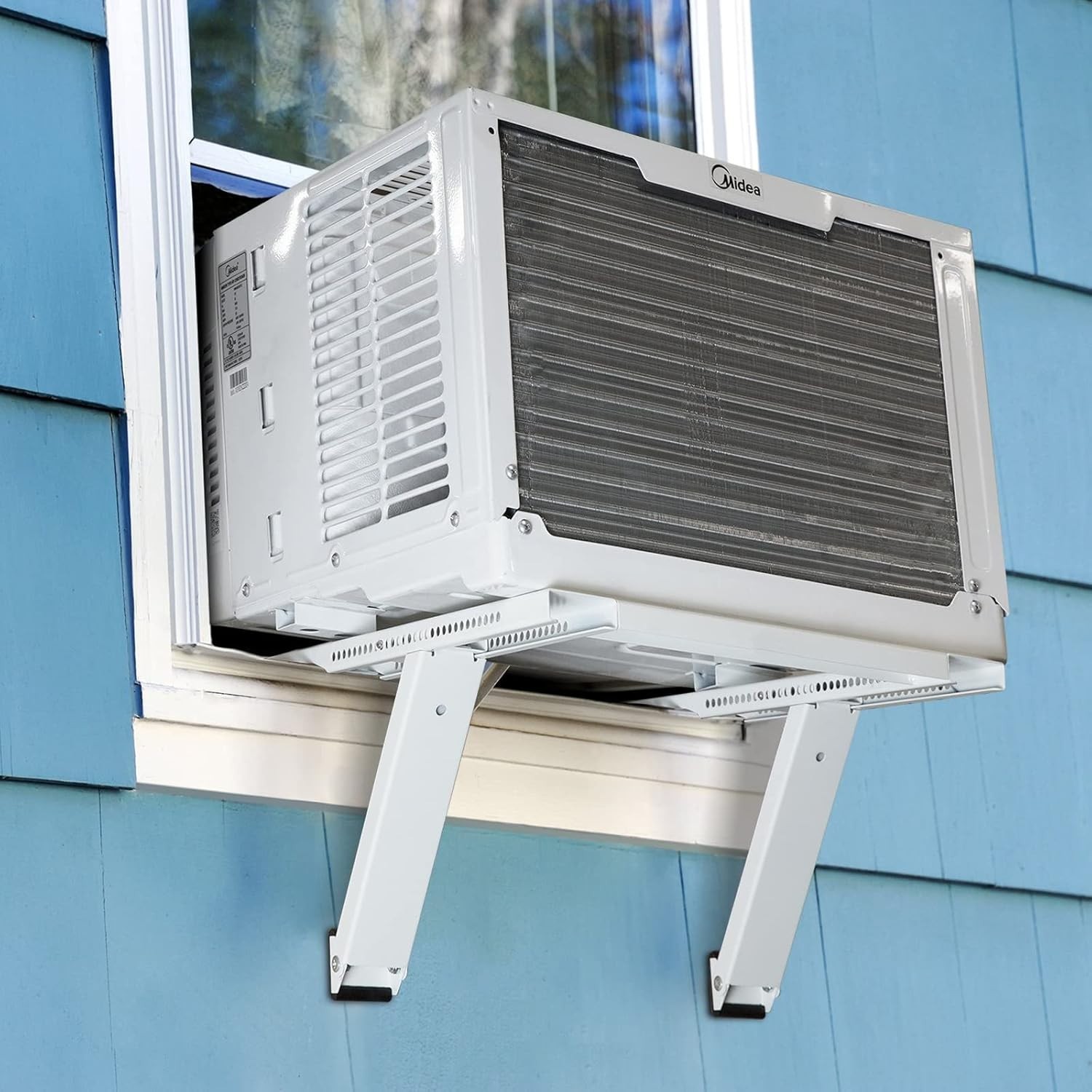 No-Drill Window AC Bracket – Safety Features, Adapts to 24-38&Prime; Windows