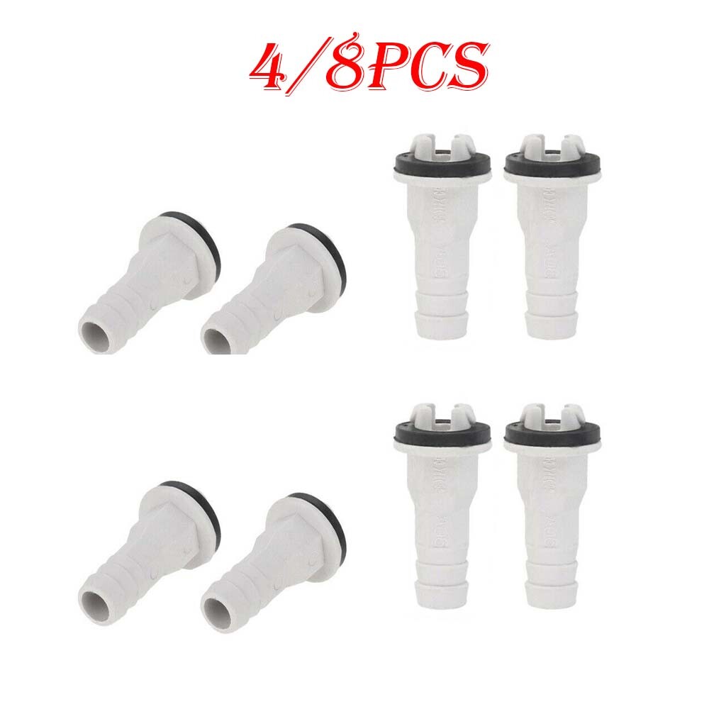 4/8pcs Air Conditioner Drain Hose Connector Adapter Straight Fitting For Midea
