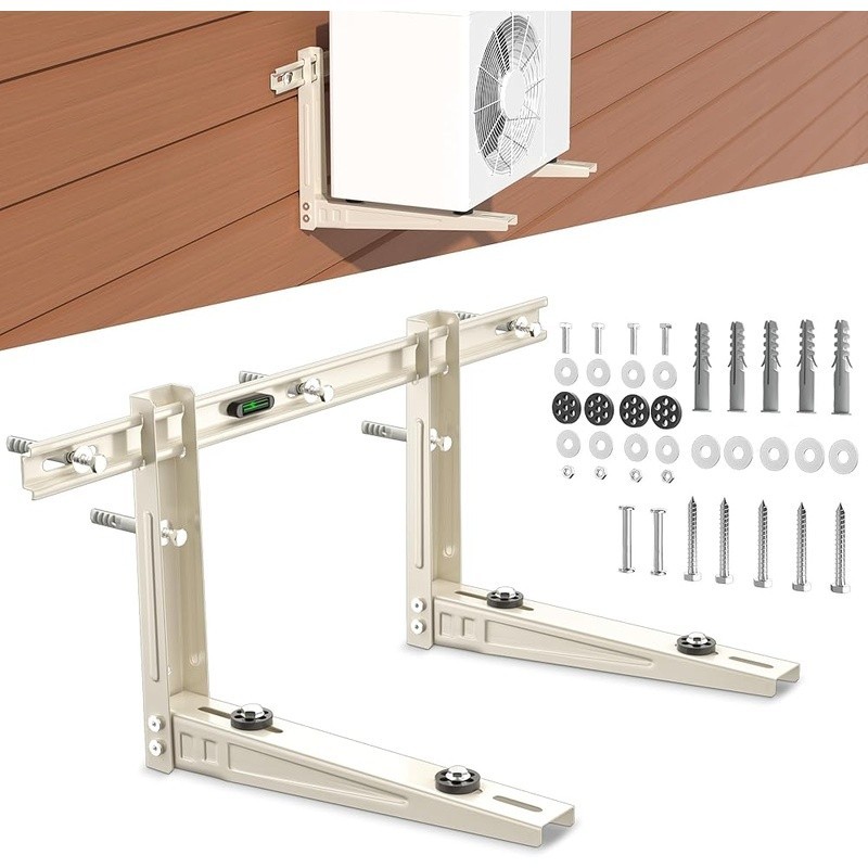 Heavy Duty Air Conditioner Wall Bracket 400lbs Steel Support W/ Rubber Dampers