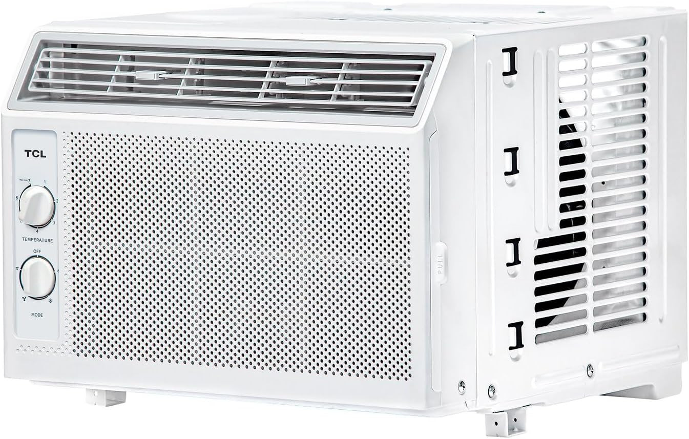 5000 BTU Window Air Conditioner, Compact Energy Efficient AC Unit with Fan & Reu