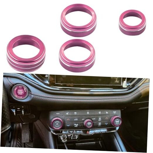 Pink Air Conditioning Knob Cover for Dodge Durango Accessories 2021-2024 2025
