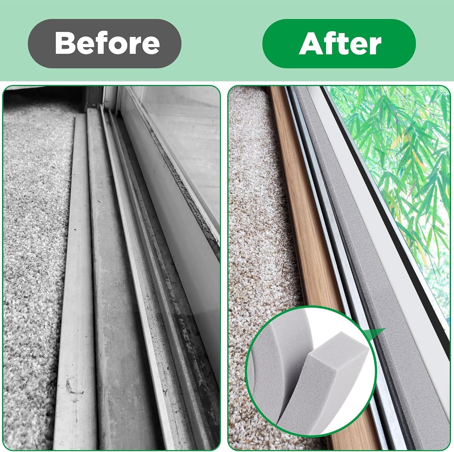 3 PCS Non-Adhesive Foam Tape for AC – 19.5 Ft Energy-Saving Weather Stripping