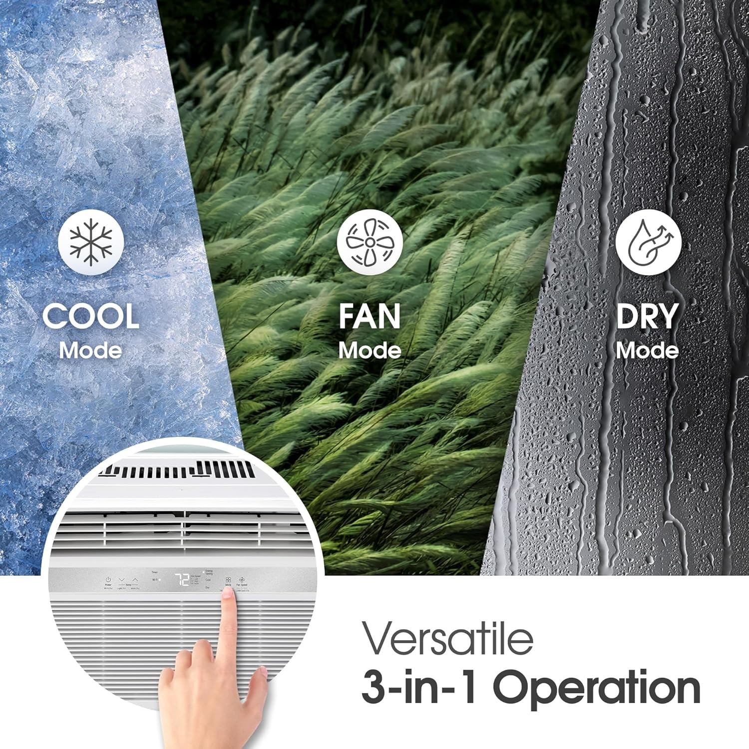 App-Controlled 8000 BTU Window Air Conditioner: Efficient Cooling for 350 Sq Ft
