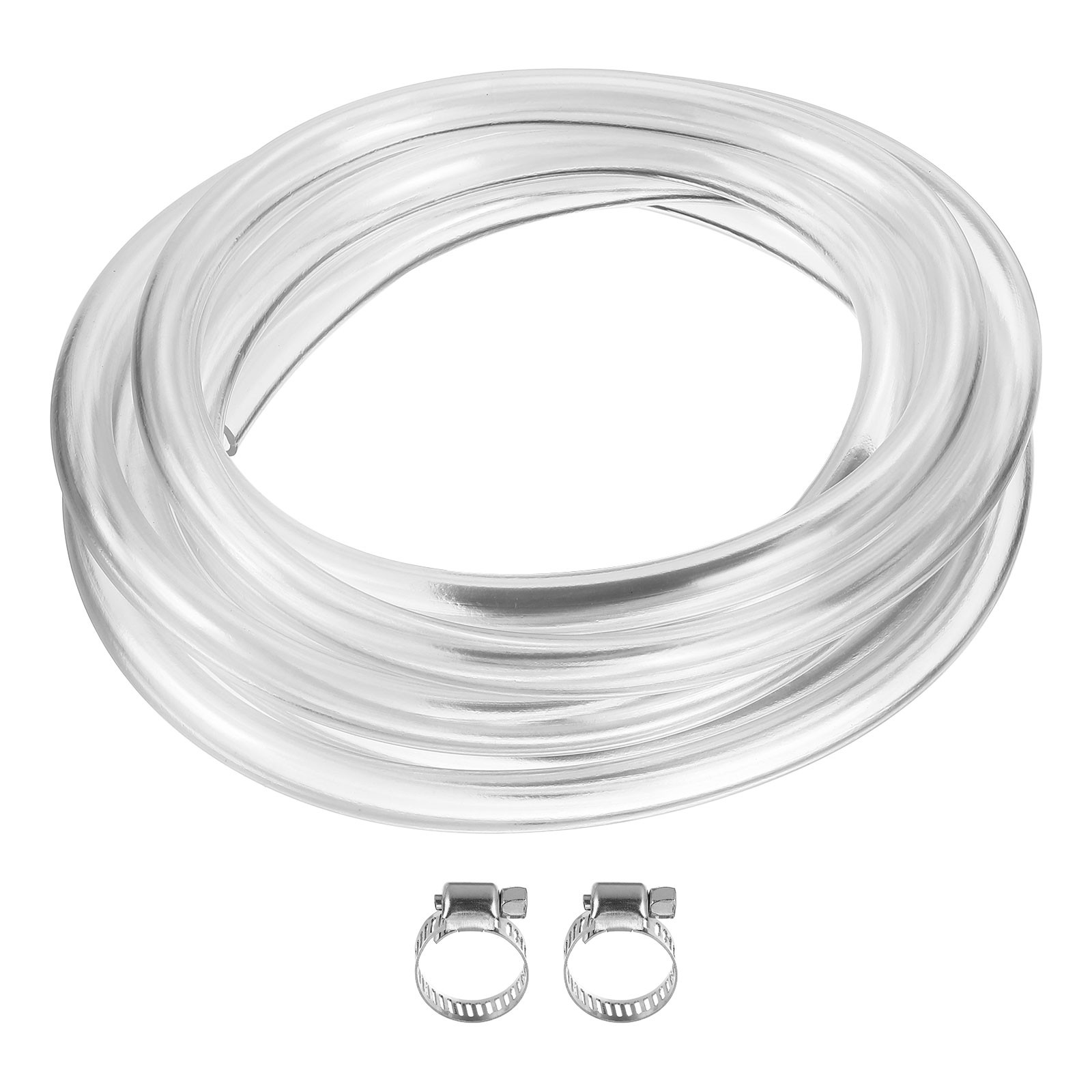 1/2&Prime; ID x 5/8&Prime; OD x 16 Ft Length Clear Vinyl Tubing with 2 Clamps