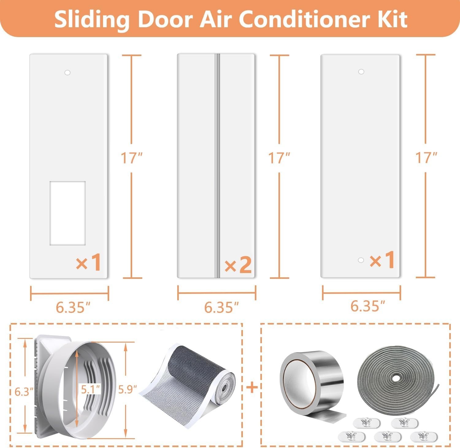 Portable Air Conditioner Window Vent Kit – Universal Adapter