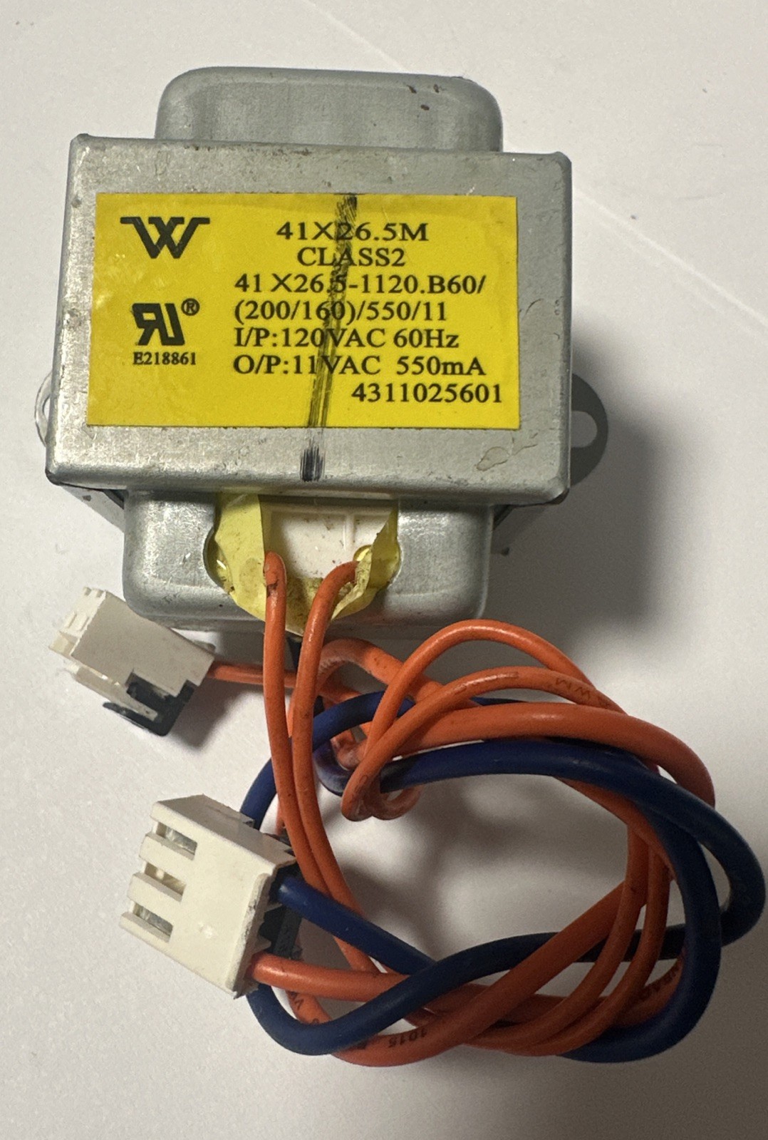 Air Conditioner Transformer 41×26.5M Class2 120vac 60hz 4311025601 Free Ship