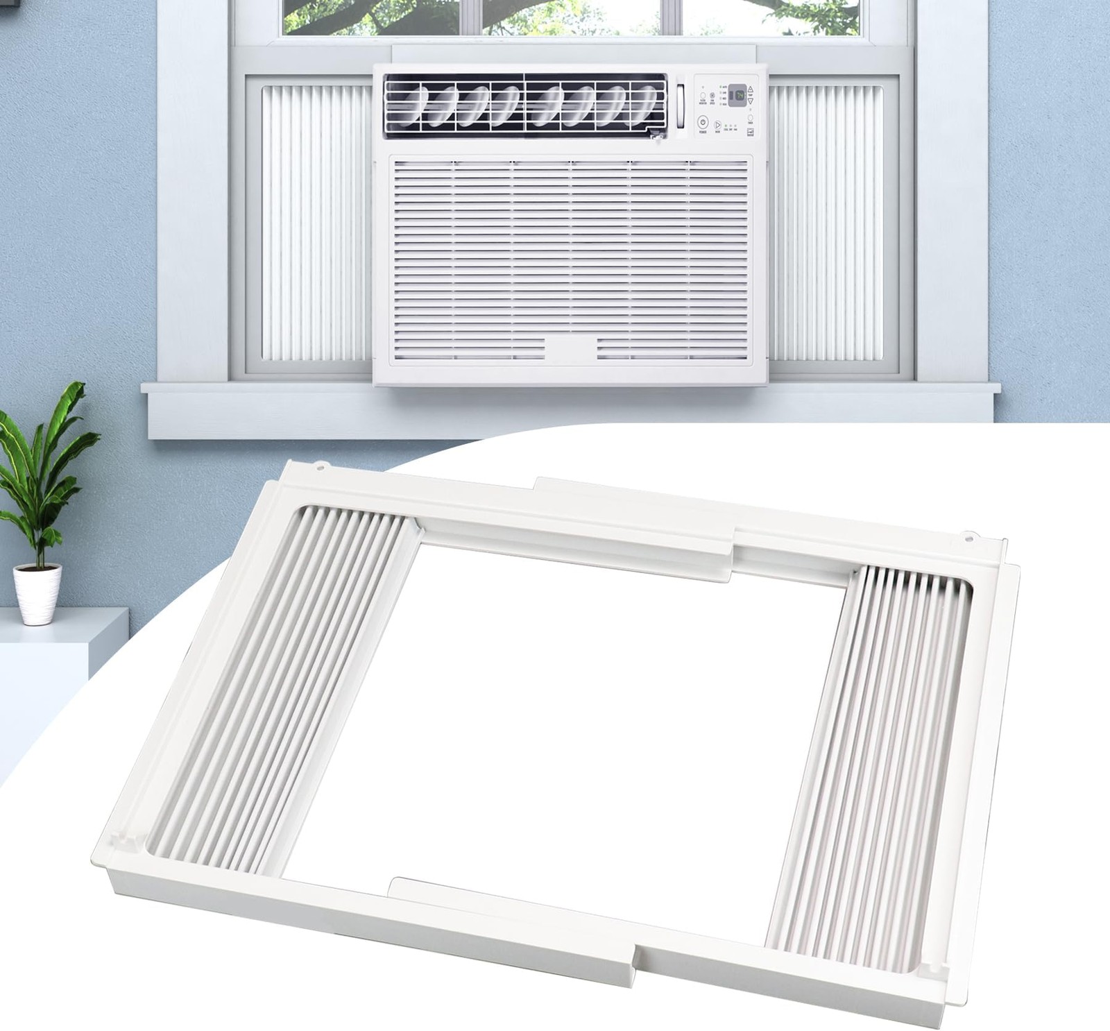 Window Air Conditioner Side Panel with Frame,AC Insulation Side Panels Curtai…