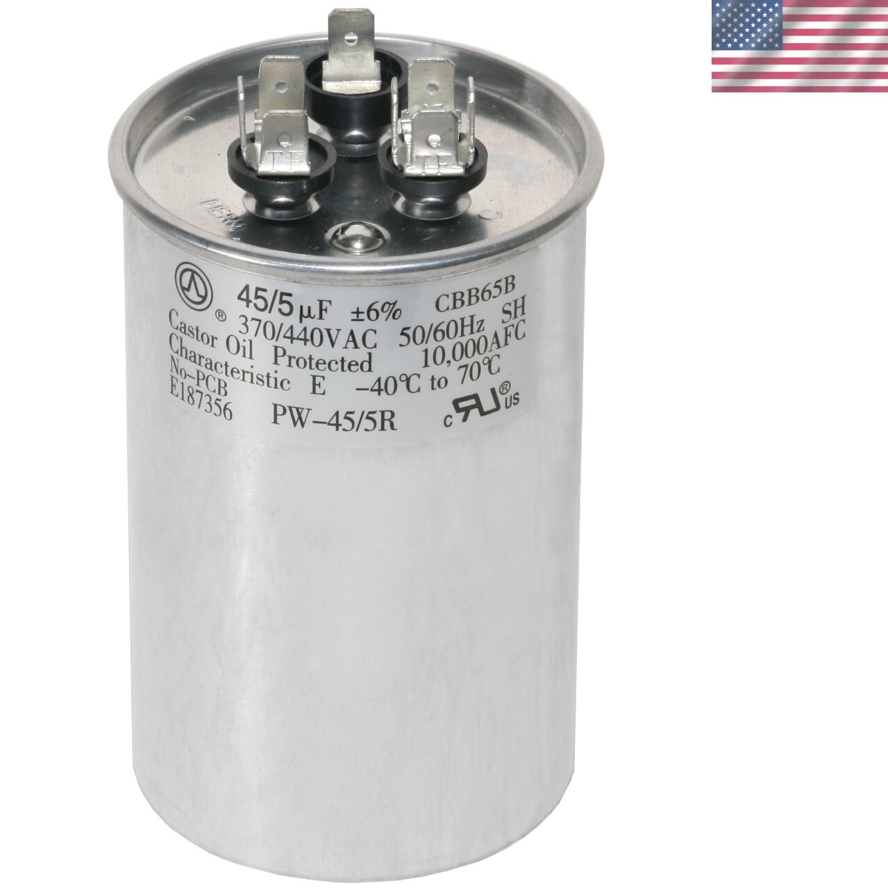 Durable 45+5 MFD Dual Run Capacitor for A/C & Heat Pump – Guaranteed 5 Years