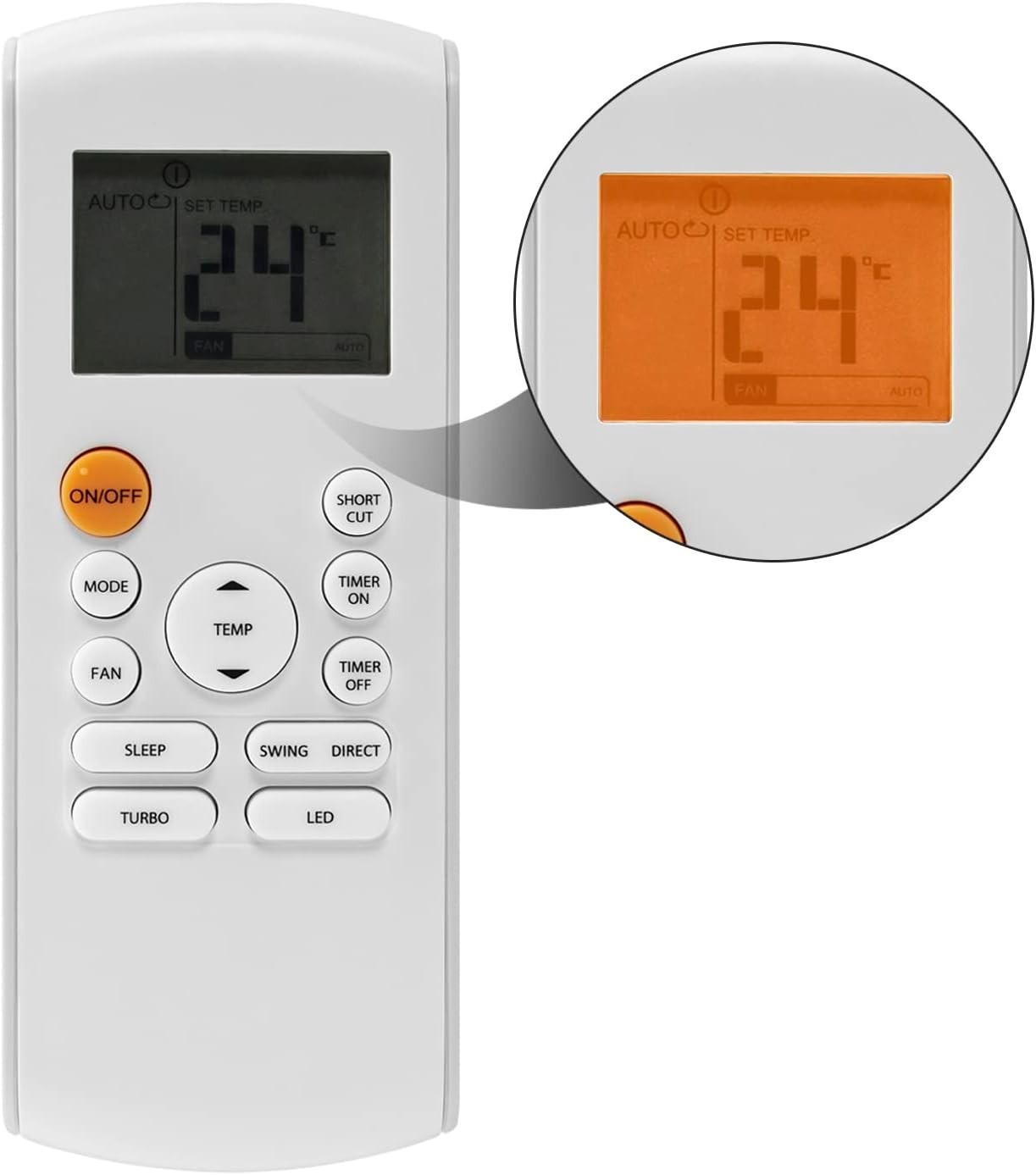 Lightweight Universal IR Remote for Midea Air Conditioners – Easy Button Control
