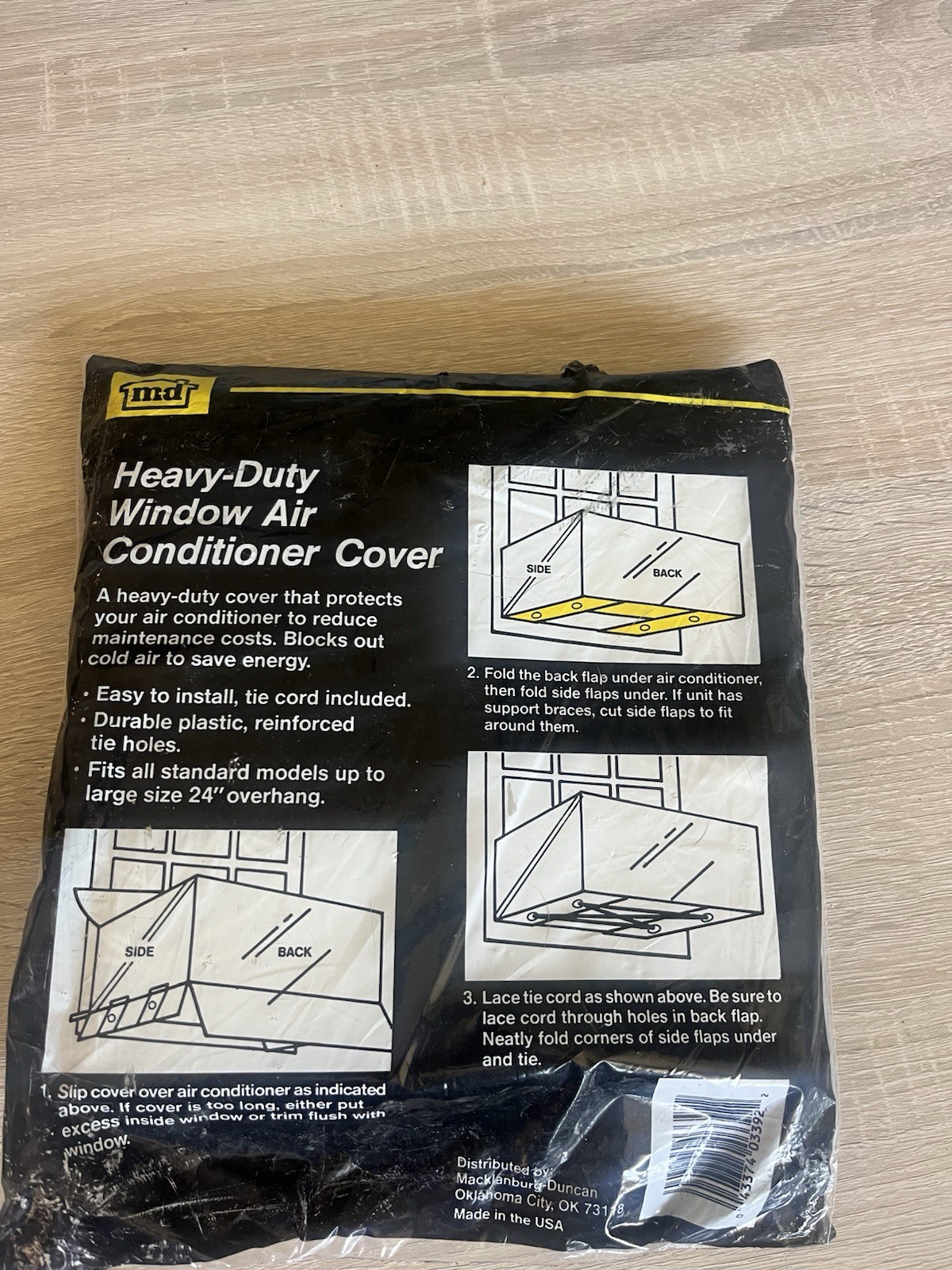 MD Heavy Duty Window Air Conditioner Cover 25&Prime; Long, NOS