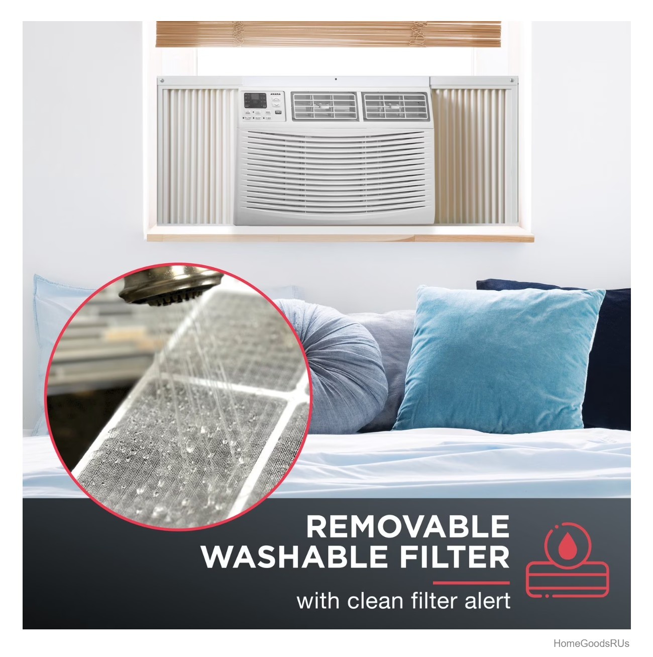 Window Air Conditioner 12000 BTU 115V Remote Control Cools 550 Sq Ft