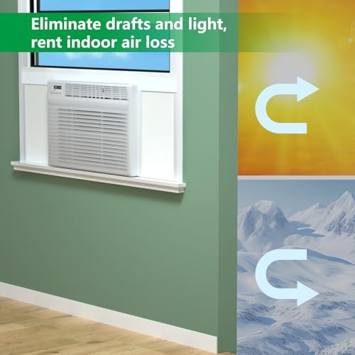 Window Air Conditioner, 2 pieces of surface insulation EVA board, 17 White