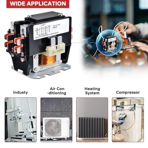 BOJACK 1 Poles FLA 40 Amp Coil 24 VAC Air Conditioner Condenser 1P 40A 24V