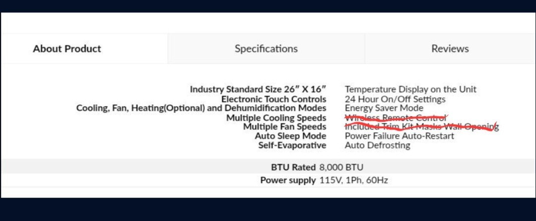 Star Air Kontrol 8000 BTU Window/Wall AC 115V R32 Digital Touch Energy Saver