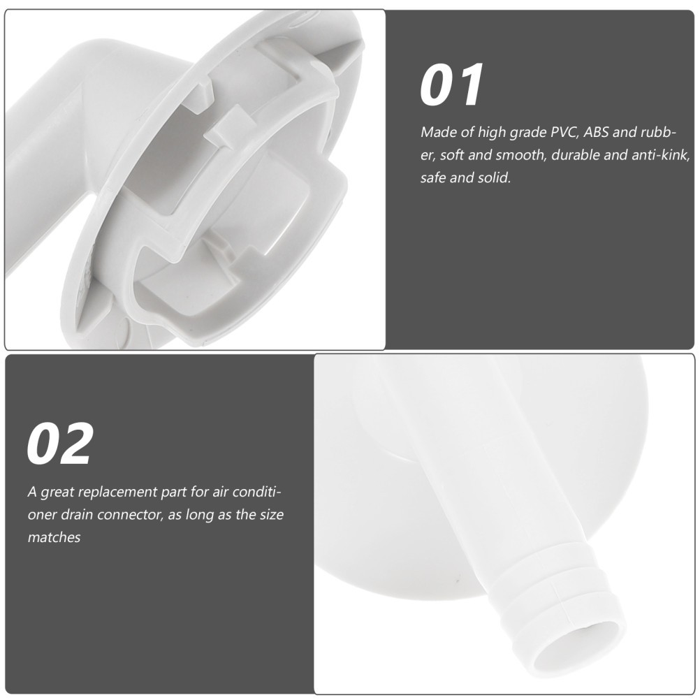 3 Pcs Air Conditioner Drain Kit External Unit Connector Hose Adapter