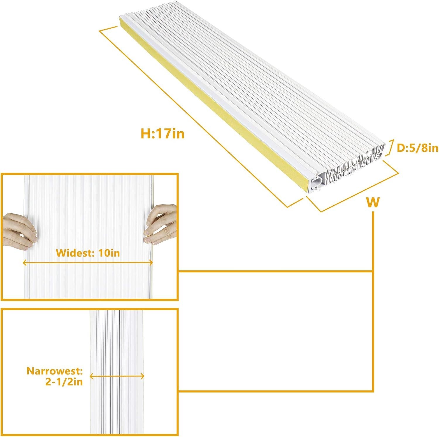 Air Conditioner Side Panel Kit for Window AC Units, Fits Up to 17&Prime; H x 10&Prime; W,…