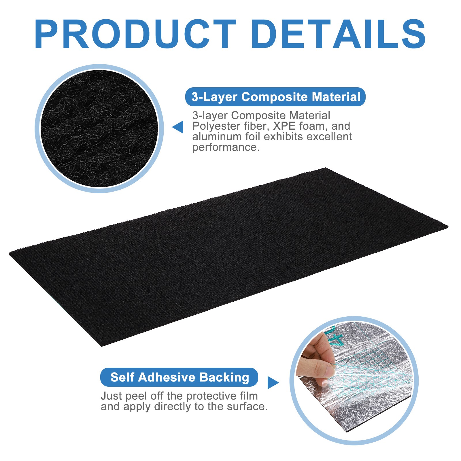 1Pcs Air Conditioner Drip Cushion 24&Prime;x12&Prime;x5/32&Prime; Self-Adhesive AC Top Pad Black