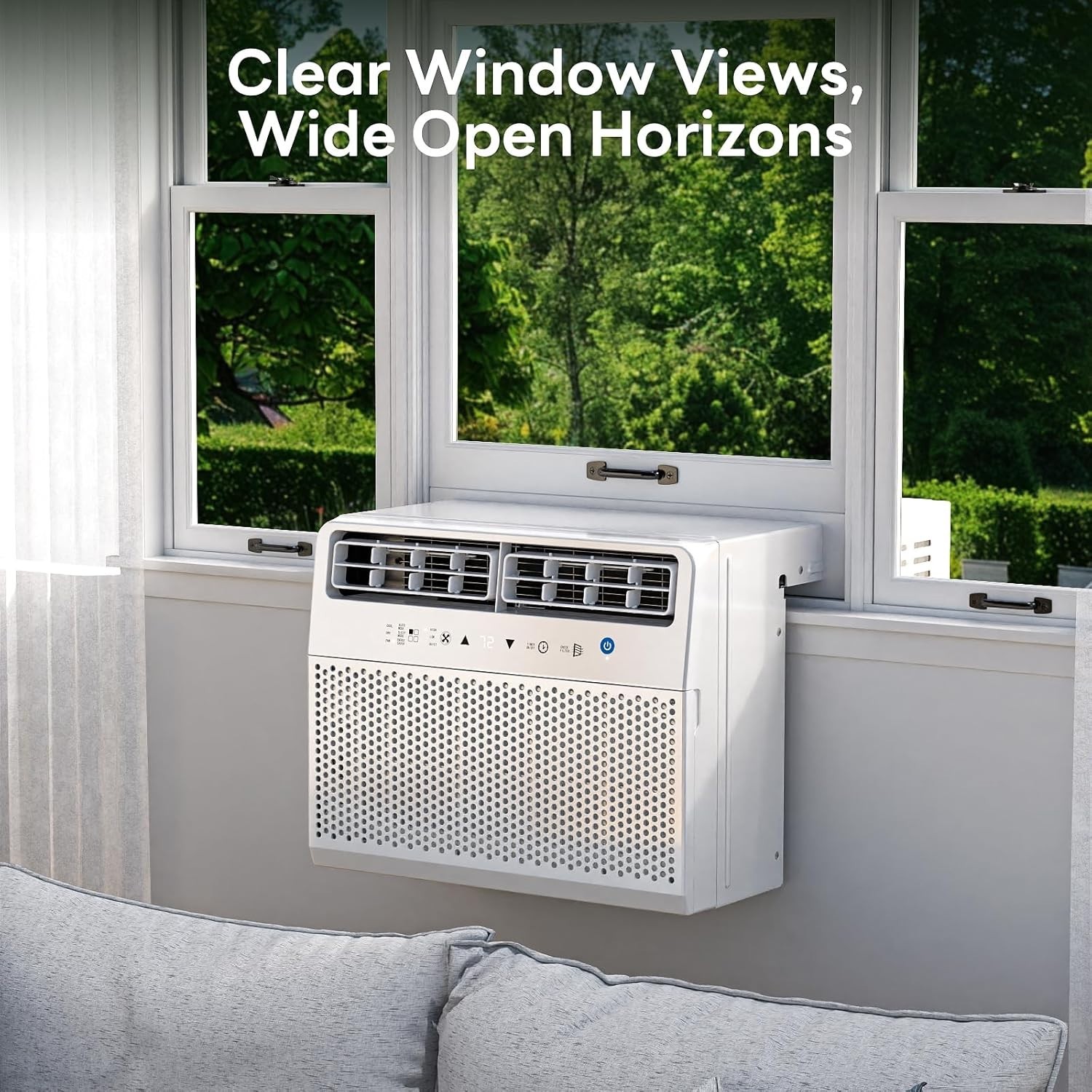 10,000 BTU U-Shaped Window Air Conditioner Cools up to 450 Sq.Ft ,6 Modes Timer