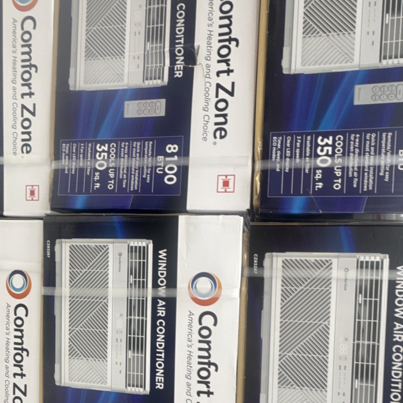 Comfort Zone 8100 BTU Window Air Conditioner Remote Control Eco-Friendly