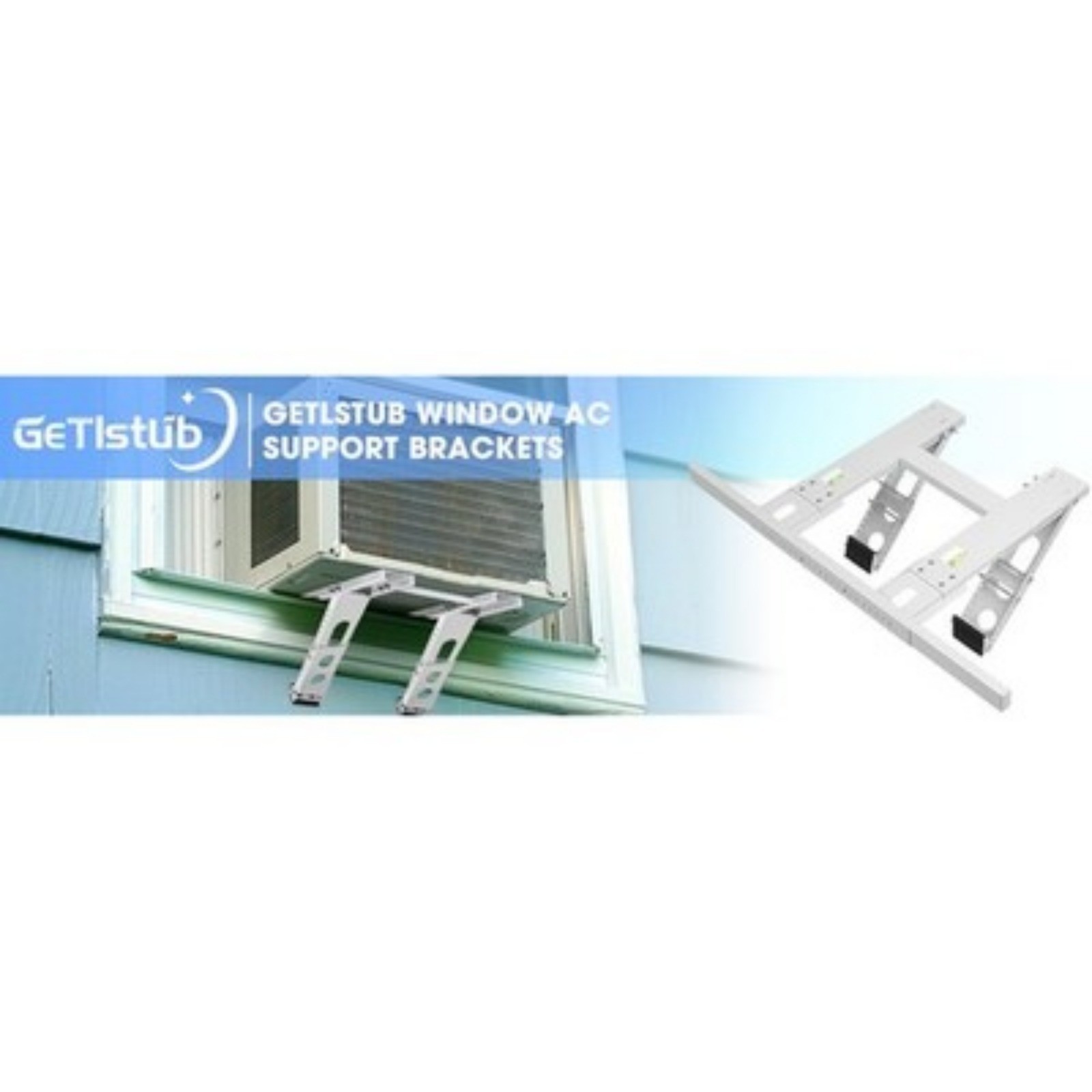 Adjustable Window AC Bracket Stand Conditioner Support Bracket No Drilling White